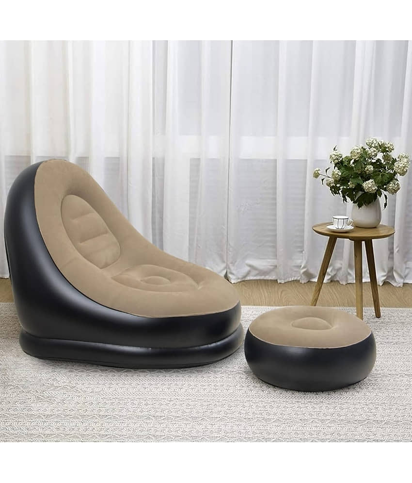 QitmirMKT Inflatable Lounge Set Sofa with Foot Stool (with Air Pump) Assorted Sleeping Bags