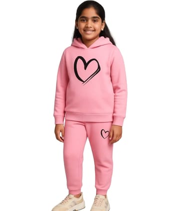 CRAZYON Pack of 1 Girls Fleece Sweatshirt ( Pink )