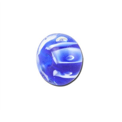 Beadwaala Handmade Fancy Lampwork Glass Beads For Jewelry Making. (Roundel) SFL-286-Per Packet 25 Pcs / 10X18 MM