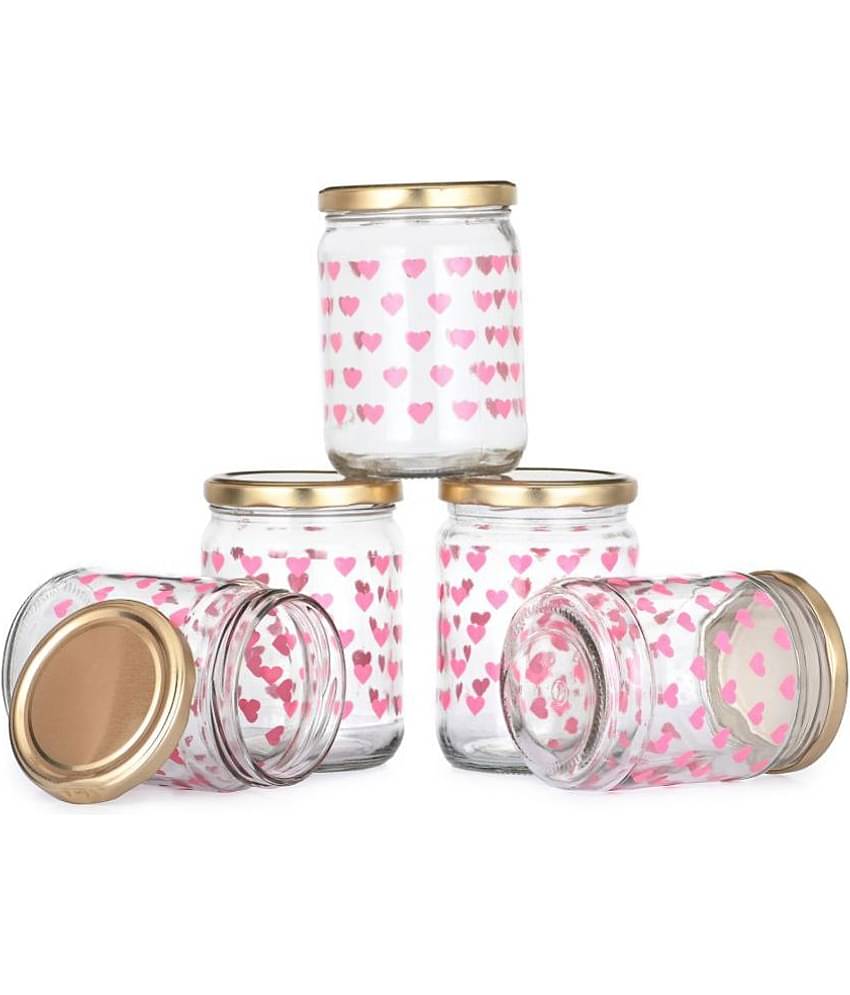 Somil - Transparent Glass Pickle Container ( Set of 5 )