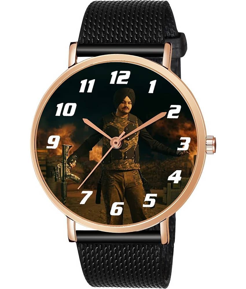 DECLASSE - Black PU Analog Men's Watch