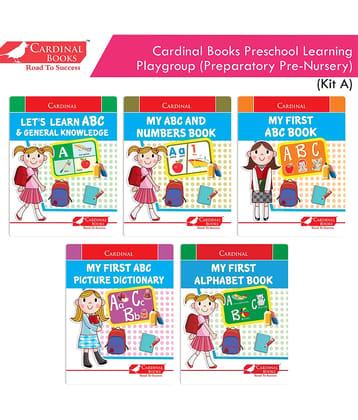 Cardinal Books Preschool Learning Playgroup (Preparatory Pre-Nursery) Kit A| Ages 2-3 Years| My First ABC Picture Dictionary| Alphabet | Number Book for Kids