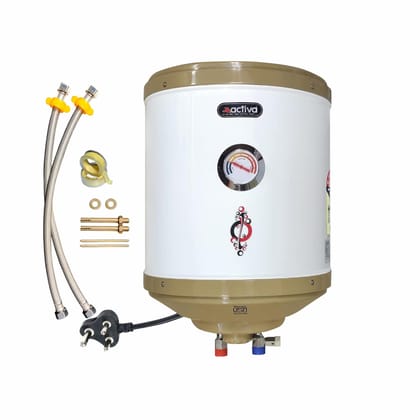 ACTIVA Amazon 25L Storage Water Heater | 2000W Geyser with ISI Copper Heating Element | BEE 5 Star Rated Energy Efficient Water Heater | Anti Rust Tank | ABS Body | Auto Cut Off Safety | Ivory ACTIVA Amazon 25L Storage Water Heater | 2000W Geyser with IS