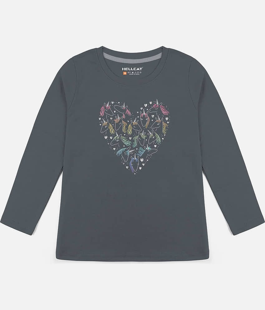 HELLCAT Pack of 1 Girls Cotton Blend T-Shirt ( Pink )