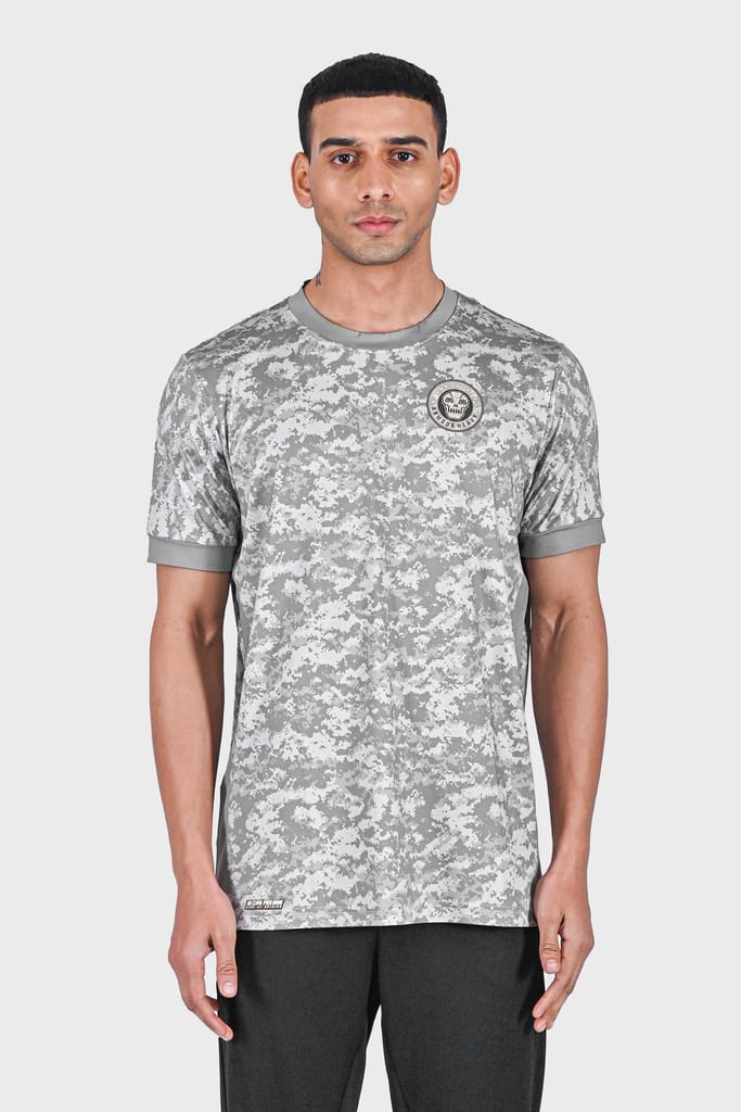 Geometric Camo Crew Neck