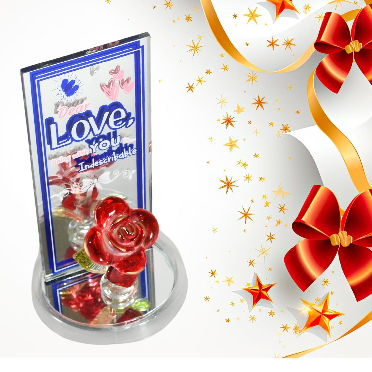 Lovely Rose Showpiece – Romantic Gift Set for All Occasions (1 Pc)