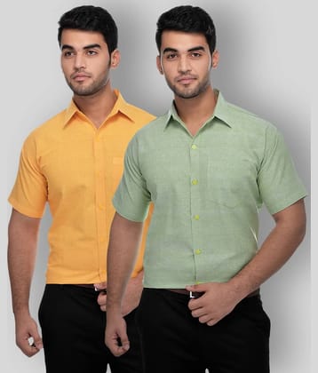 DESHBANDHU DBK - Multicolor Cotton Regular Fit Men's Formal Shirt (Pack of 2)