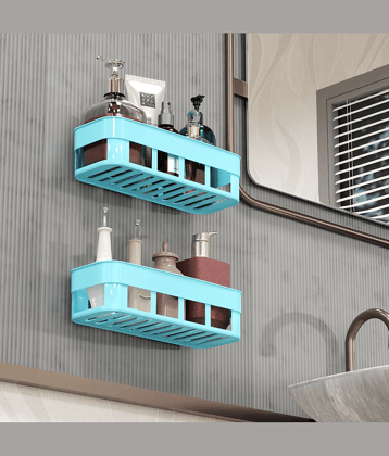 BLUE HOME AND KITCHEN Plastic Wall Hung Shelf