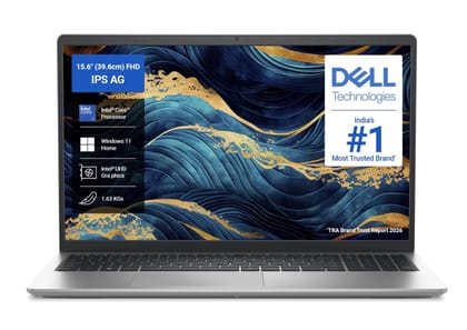 Dell 15 Laptop, 14th Gen Intel Core 3 100U Processor, 8GB, 512GB, Intel UHD Graphics Graphics, 15.6" FHD 120Hz IPS 250 nit Display, 12 Months Mcafee, Win 11 + Office H&S 2024, Platinum Silver, 1.63kg Dell 15 Laptop, 14th Gen Intel Core 3 100U Processor, 