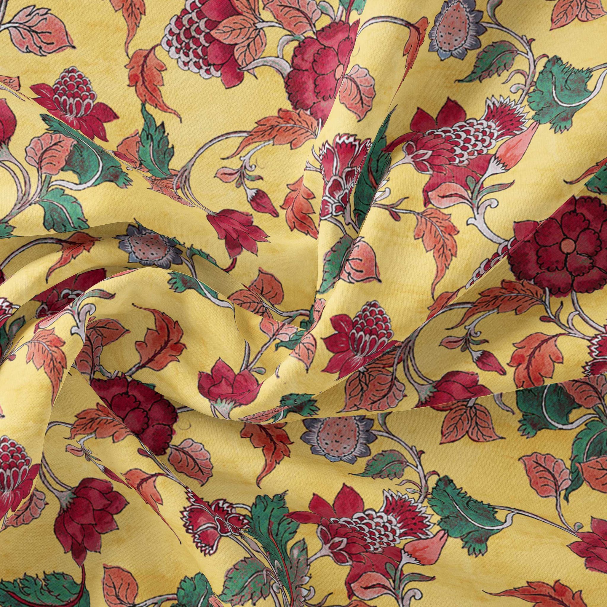 Fern Fantasy Velvet Fabric
