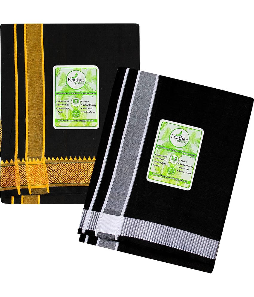 Feather Green Multi Dhoti