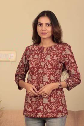 JAIPUR HANDBLOCK PRINT New collection of cotton hand printed short kurti 46
