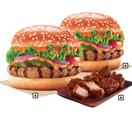 2 Flame-Grilled Chicken Whopper Deluxe+Korean Spicy Chicken(7pc)