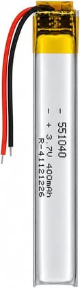 NOVEL 3.7V 400mAh Lithium Polymer Rechargeable Battery Model 551040 | Suitable for Smart Watches, Bluetooth Earbuds, Fitness Bands and Wearable Devices