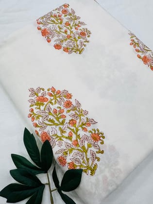 Indian Block Print Fabric-2.5 mtr