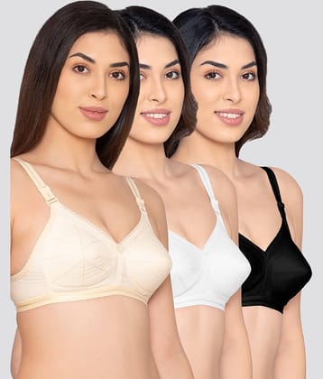 Kalyani Pack of 3 Cotton Blend Non Padded Women's Minimizer Bra ( Multicolor ) DAMINI