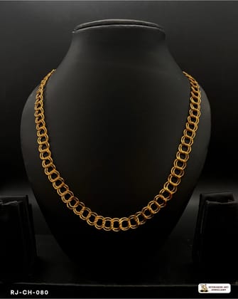 Classical Gold Finish Kadi Chain-01 for Men CH-080-22 inch