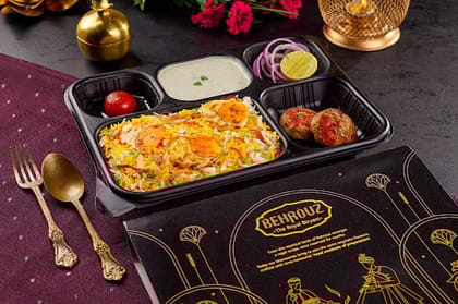 Tokhm-e-Biryani Thali With Kebabs
