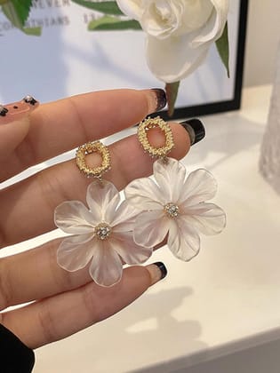Antique Stoned Beautiful Flower Earrings