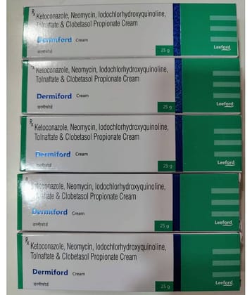 DERMIFORD 25 GM ( PACK OF 5) - Baby Rash Cream 125 ( Pack of 5 )