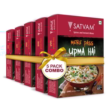 Satvam Upma Instant Mix (Pack of 5)|(5*500g)