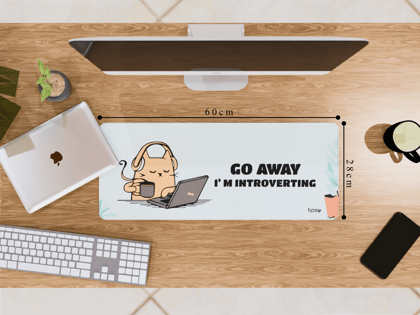Introverting Oasis: Office Mouse Pad for Introverts!-Medium (28CM X 60CM)