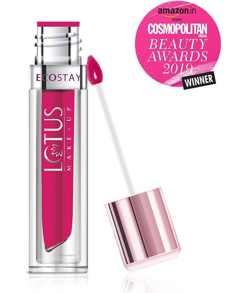Lotus Make,Up Ecostay Matte Lip Lacquer ,EL03 Fuchsiagirl 4g