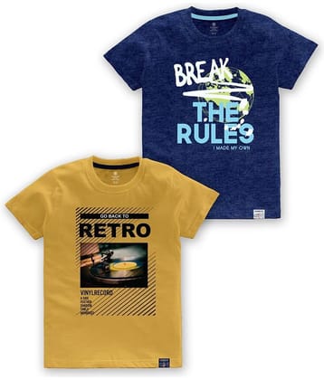 CODEZ Pack of 1 Boys Cotton Blend T-Shirt ( Multi Color )