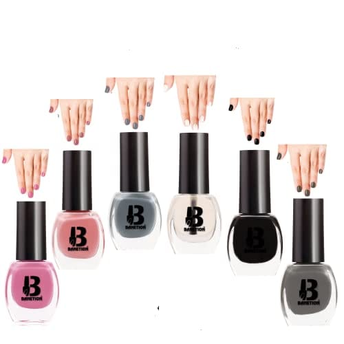 BANETION|JADE-44|Quick Drying | No Harmful Chemicals | No Chip Formula | Glossy Finish | Long Lasting | Smooth Application| High Shine Nail Polish For Women Pack of 6 (9ML)