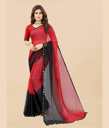 Aika Georgette Embellished Saree With Unstitched Blouse Piece ( Sea Green )