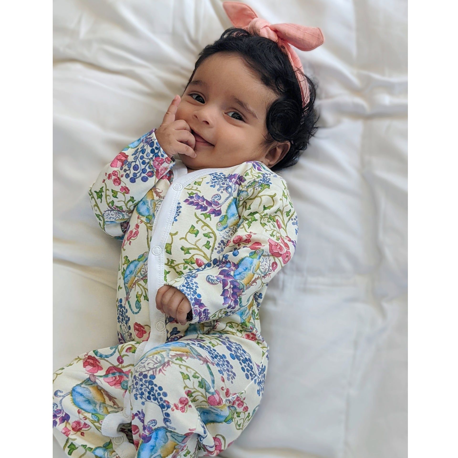 Baby Sleepsuit | Full Sleeve Romper | Karma Chameleon-0-1 month
