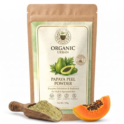 Organic Urban Papaya Peel Powder | Peel Powder for Face Pack | 100 g