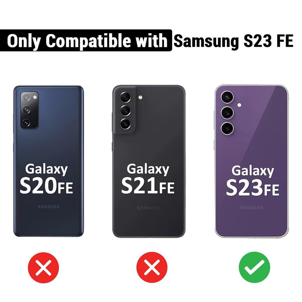 LIRAMARK Liquid Silicone Soft Back Cover Case for Samsung Galaxy S23 FE 5G