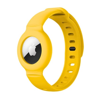 Mango - Silicone Watch Band for Apple Airtag-Yellow