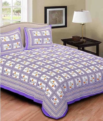 Uniqchoice Cotton Double Bedsheet ( Multicolor )