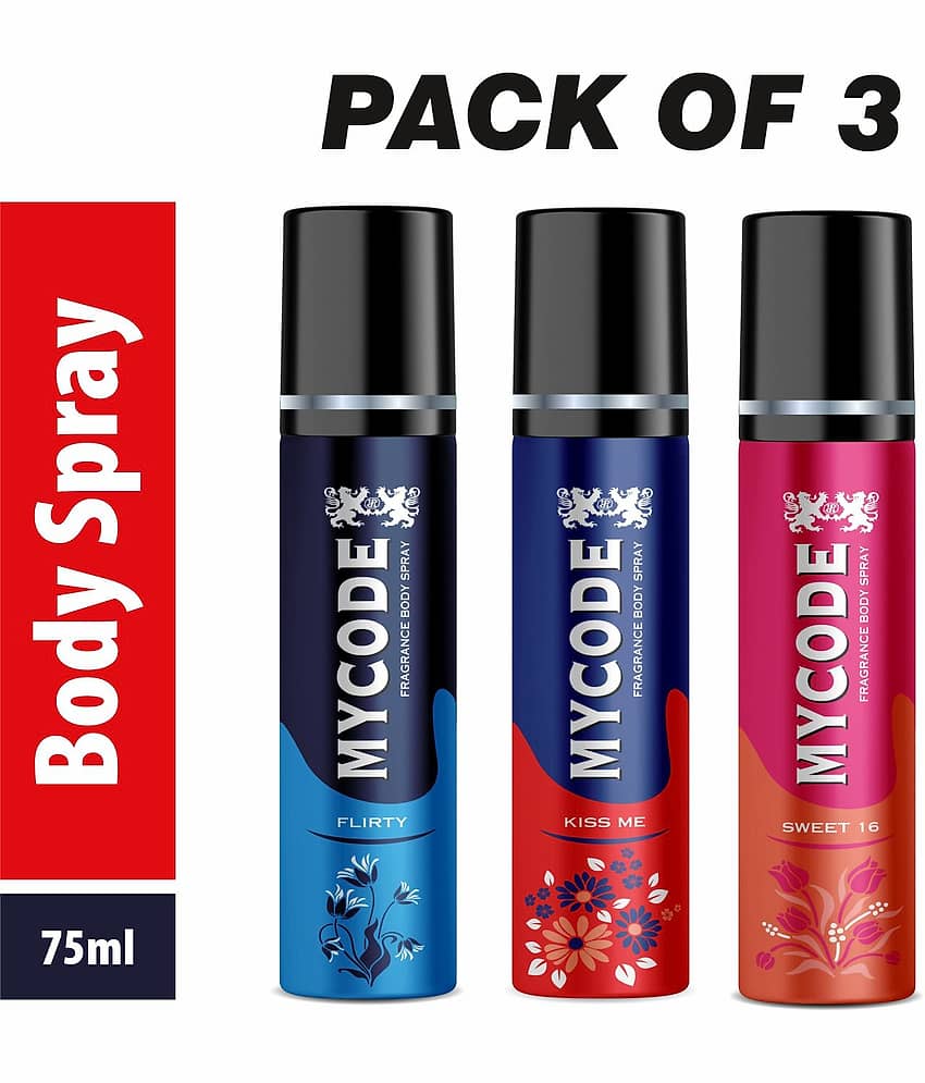 Generic Flirty,Kissme,Sweet16 Perfume  Body Spray for Unisex 225 ml ( Pack of 3 )