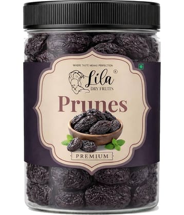 LILA DRY FRUITS Premium Prunes 500 gms Dried Plums | Naturally Sweet Pruune Soft & Juicy Dried Fruit Snack | High Fibre Healthy Perfect for Giftings