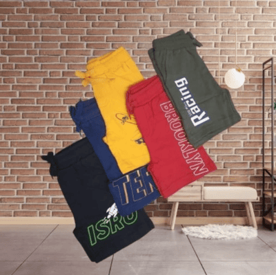 NameBox - Awesome Cotton Shorts Unisex for Kids (Multicolor)  Size - 40 (M)