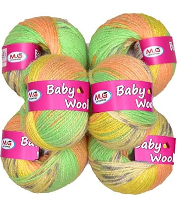 Vardhman Baby Yarn 100% Acrylic Wool Gajri (6 pc) Baby Wool 4 ply Wool Ball Hand Knitting Wool/Art Craft Soft Fingering Crochet Hook Yarn, Needle Knitting Yarn Thread Dyed
