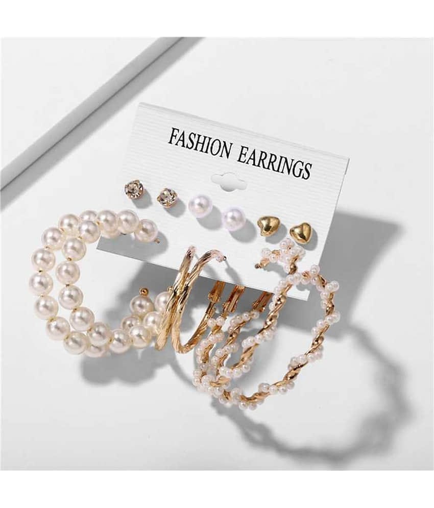 YouBella Girls/Women's Gold Plated Earrings Jewellery Combo (Style 3)