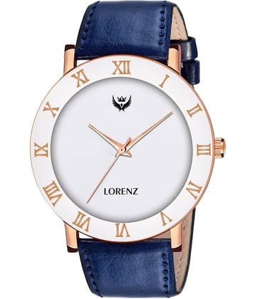 Lorenz Blue Leather Analog Men's Watch