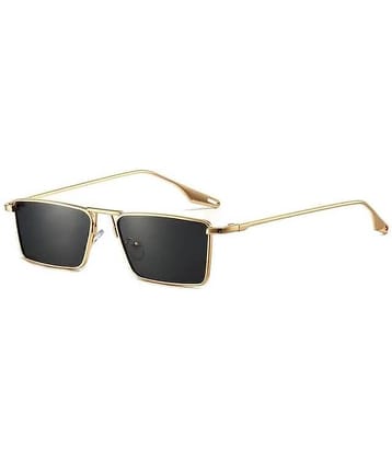 PIRASO Black Rectangular Sunglasses ( Pack of 1 )
