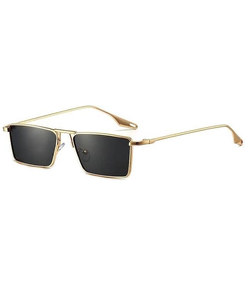 PIRASO Black Rectangular Sunglasses ( Pack of 1 )