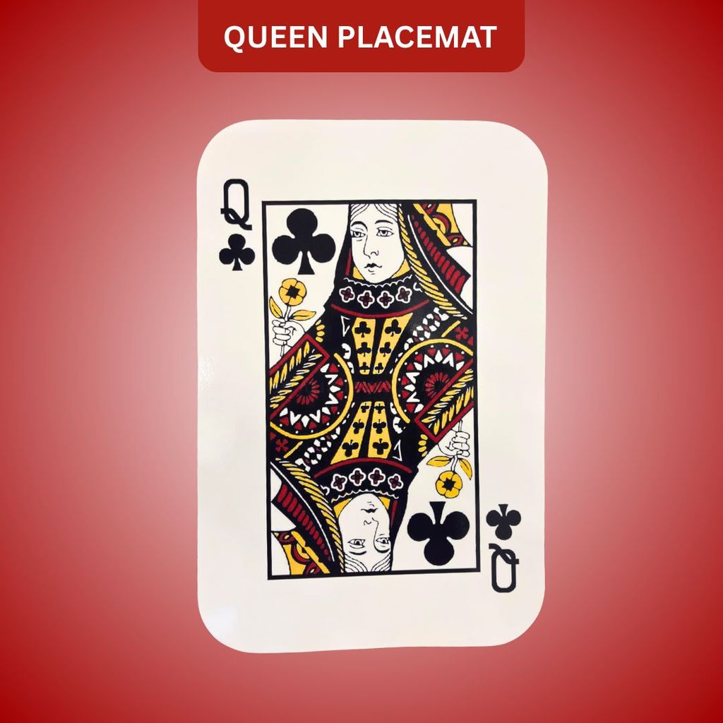 Card Party Queen Placemat for Table Decor or Cutout for Decoration - Party and Festive Needs | Buy online on ZillyBuy
