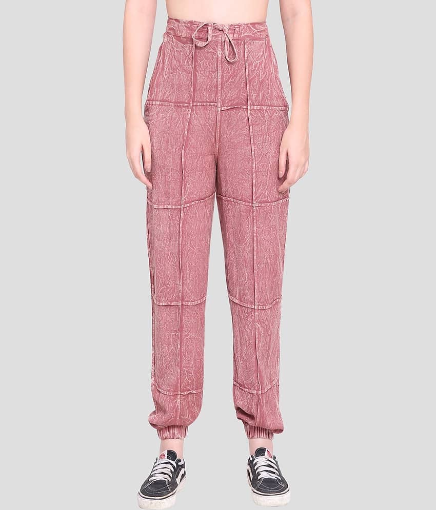 PP Kurtis - Rose Gold Rayon Regular Women's Joggers ( Pack of 1 )