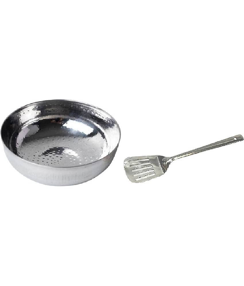 Dynore Non Coated Stainless Steel Cookware Sets Kadhai With Palta