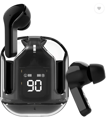 Ultrapods TWS Earbud Clear Design, 30 Hrs Playtime with Fast Charging HD BASS Bluetooth Headset  (Black, True Wireless)