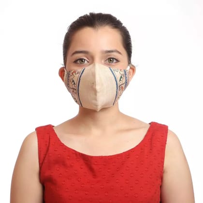 Tisser Madhubani Handpainted Face Mask