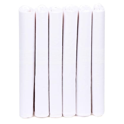 Mens Formal Cotton Handkerchief - A pack of 6 pieces