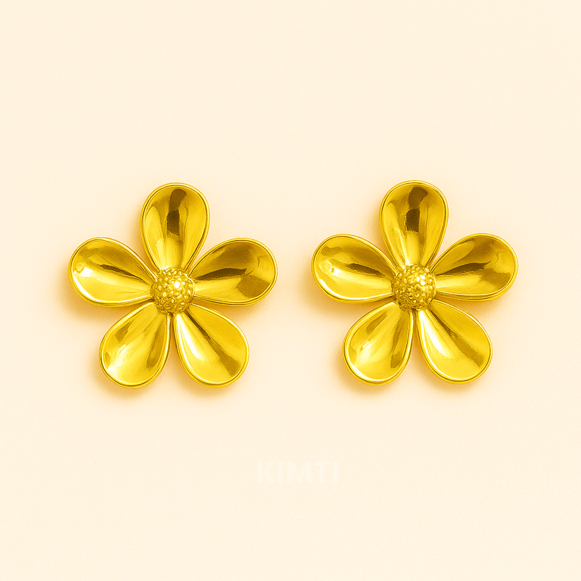 18k Gold Plated Flower Anti Tarnish Earring
